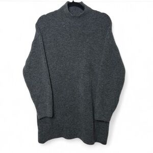 Zara Grey Turtleneck Sweater Size Large | Cozy Wool Blend Knit